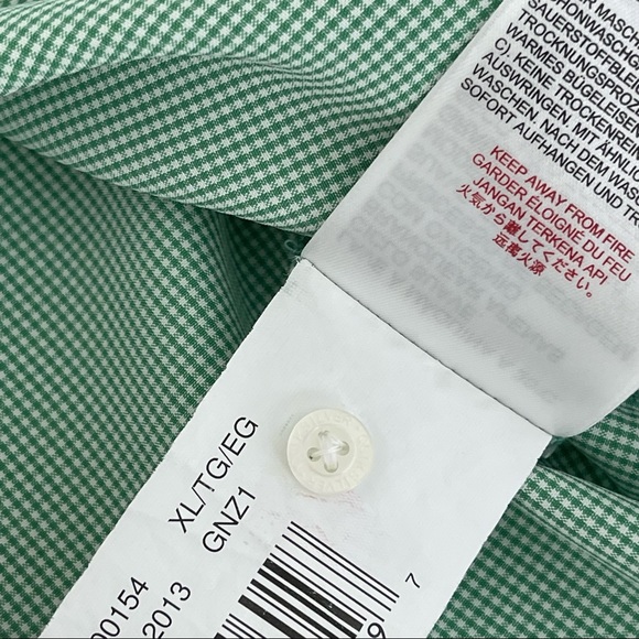 QUIKSILVER button down shirt Casual short sleeve shirt Men’s green white XL - Picture 8 of 10